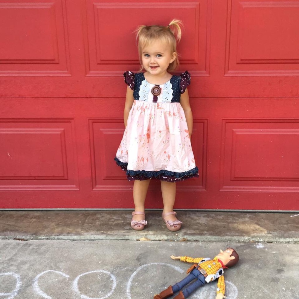 SOLD Peter Pan inspired twirl dress